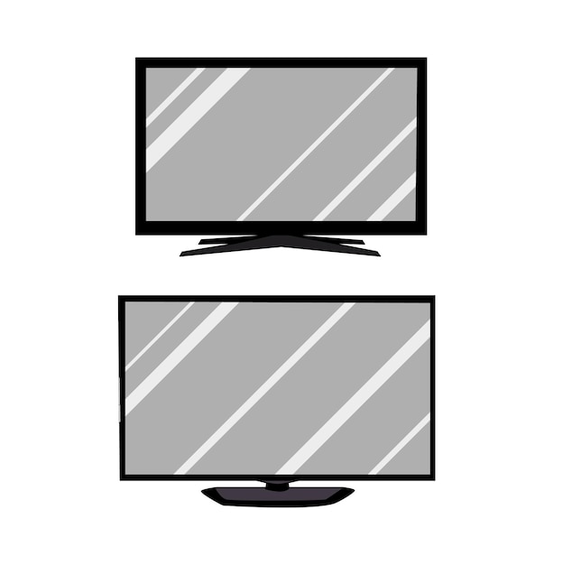 Vector isolated tv two