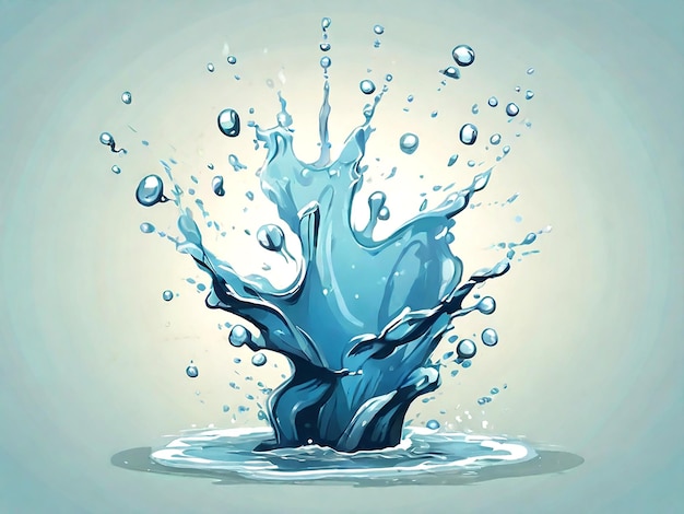 Vector vector isolated water splash cartoon isolated