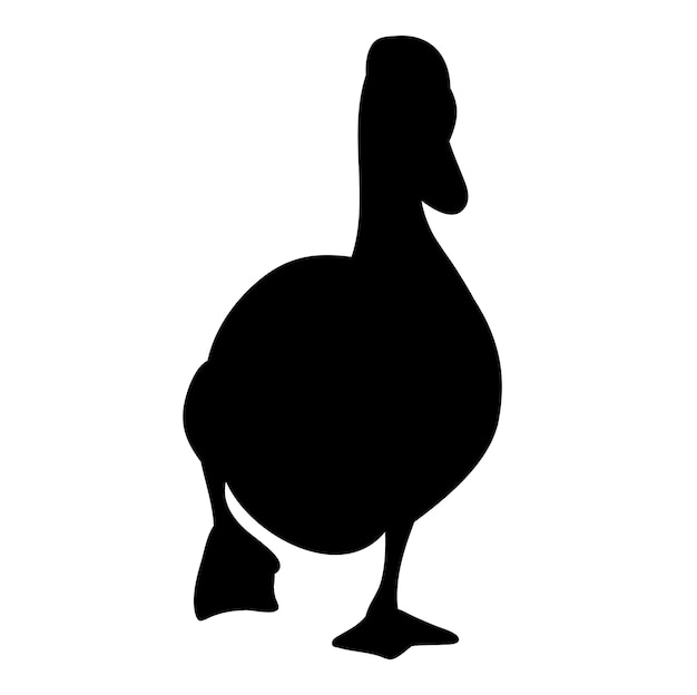 Vector vector isolated on a white background silhouette goose duck