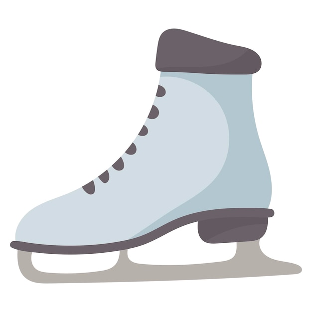 Vector vector isolated winter doodle illustration of a female ice skate.