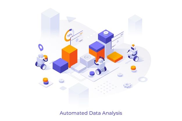 Vector vector isometric concept