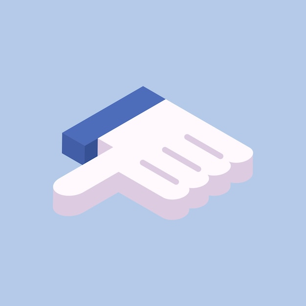 Vector isometric facebook like icon