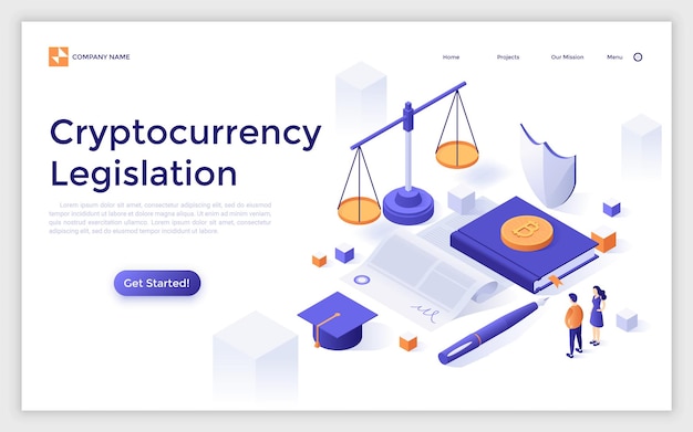 Vector vector isometric landing page template
