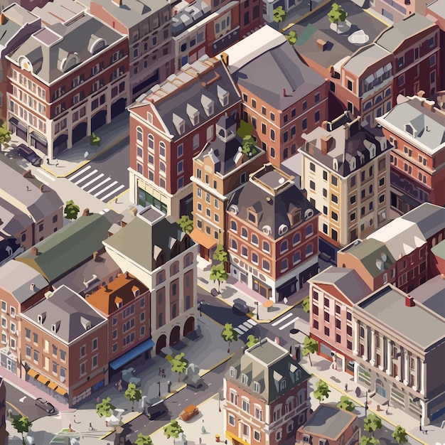 Vector vector_isometric_low_poly_city