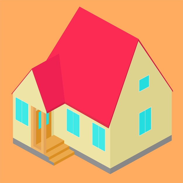 vector isometric residential house