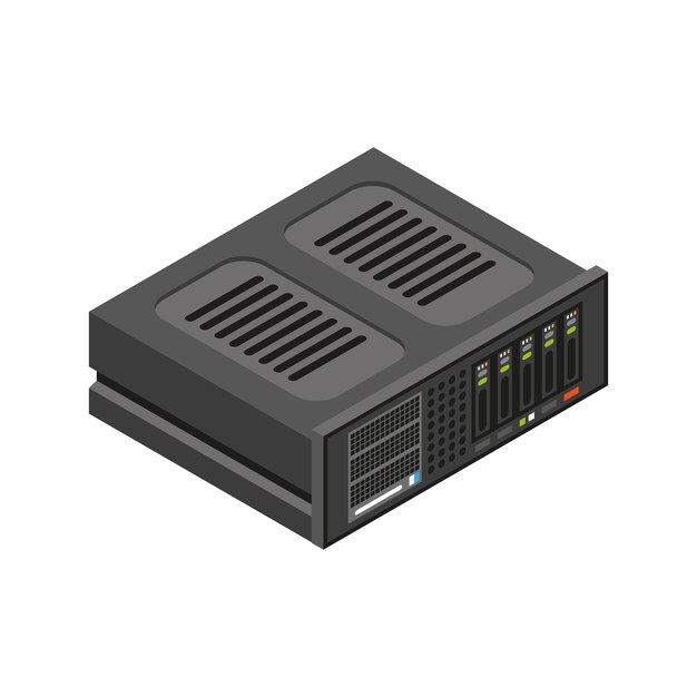 Vector isometric set 3d computer on white background