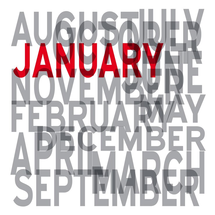 Vector vector january background