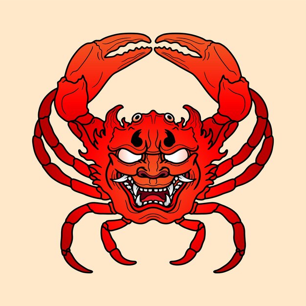 Vector vector japanese crab vector art