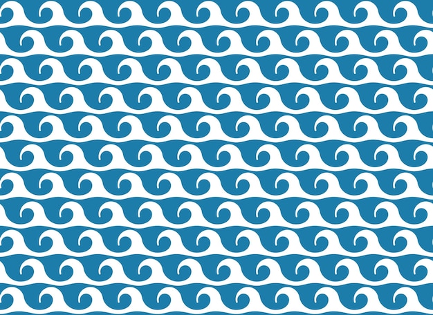 Vector vector japanese vintage seamless wave pattern horizontally and vertically repetable