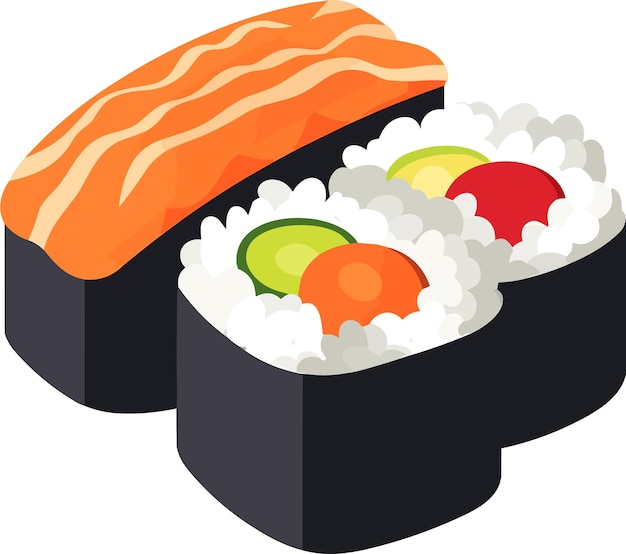 Vector Japans eten sushi set