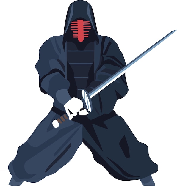 Vector Japanse kendo atleet illustratie
