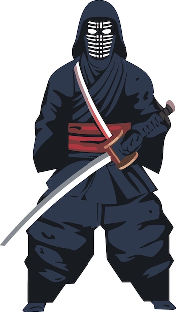 Vector Japanse kendo atleet illustratie