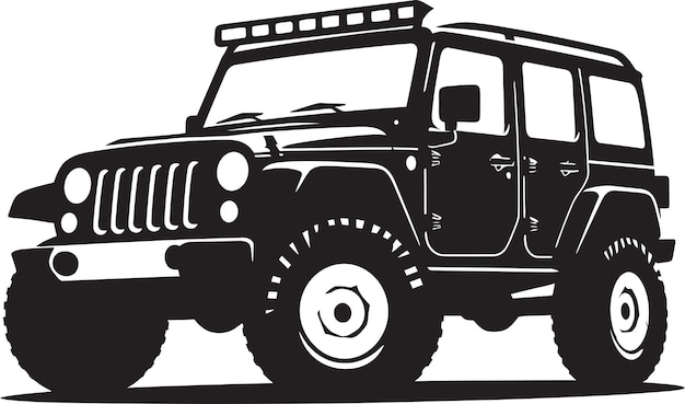 Vector vector jeep safari exploration series jeep wrangler vector graphics for artists