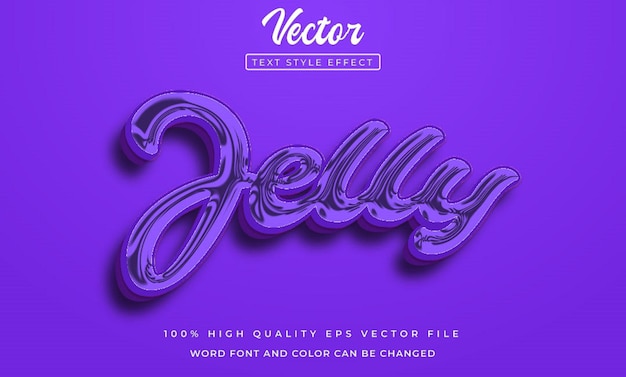 Vector jelly text style effect