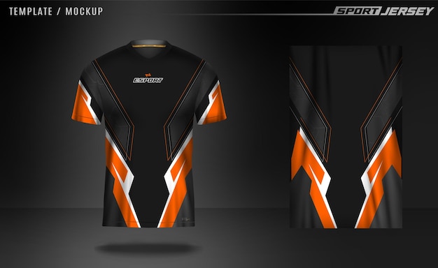 Premium Vector | Vector jersey esport gaming orange black white
