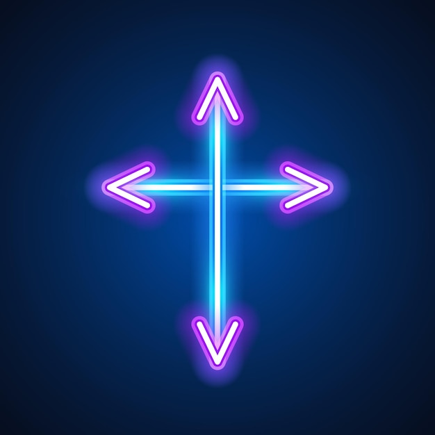 Vector vector of jesus cross neon design