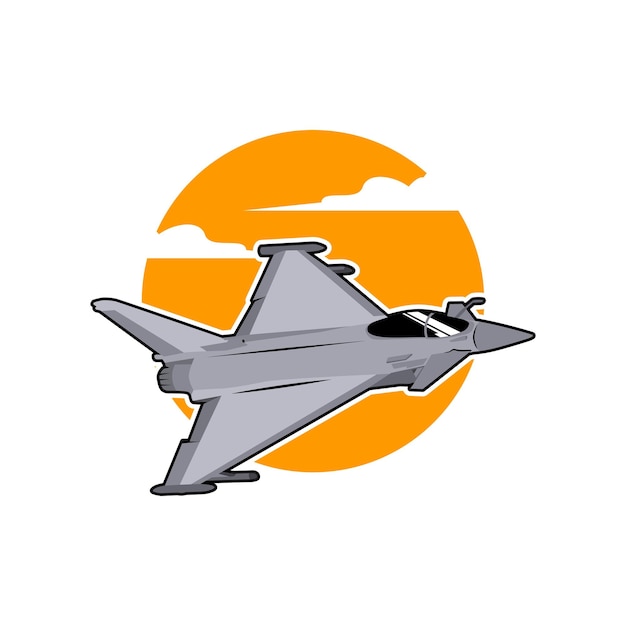 vector jet fighter military aircraft illustration