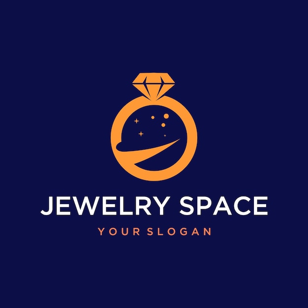 Vector vector jewelry logo design with space