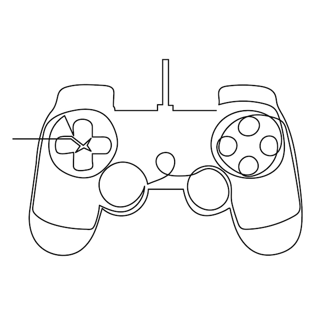 Устройство управления векторной джойстикой для игры в видеоигры непрерывное однострочное изображение