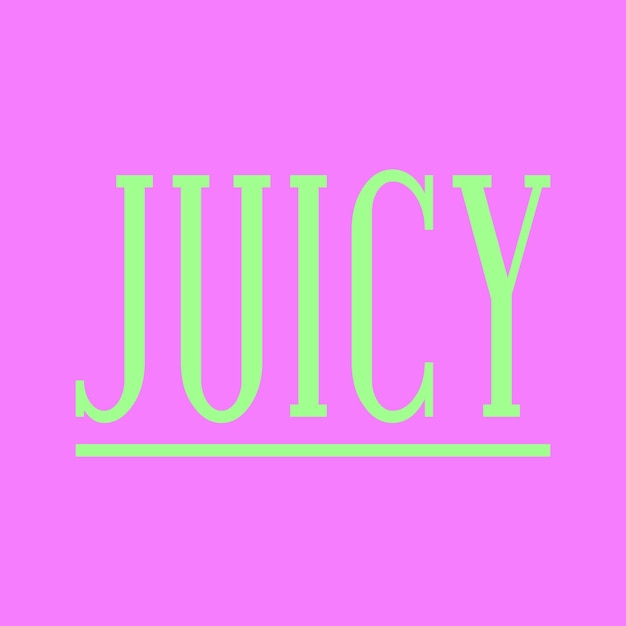 Vector vector juicy neon flat text