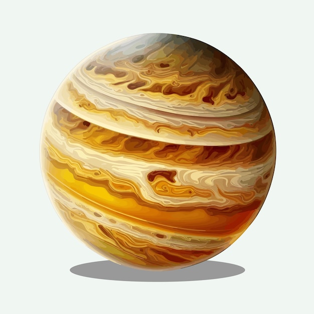 Vector jupiter cartoon style