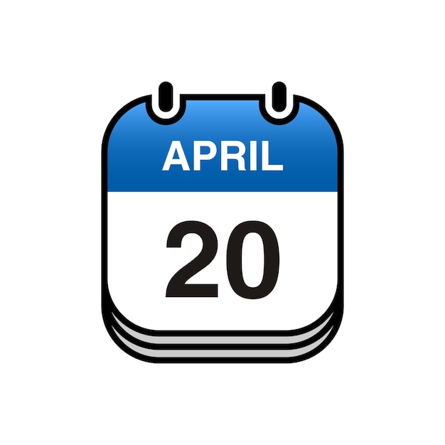 Vector kalenderpictogram april