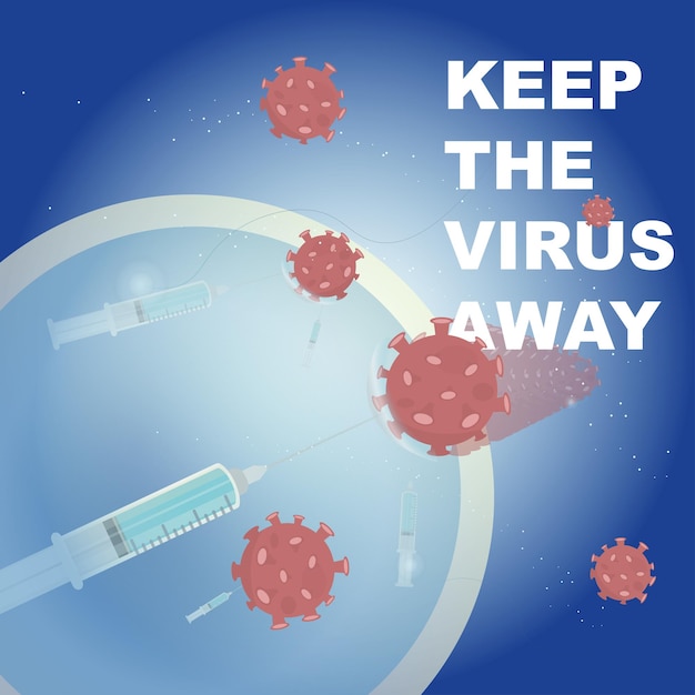 Vector vector of keep the viruses away