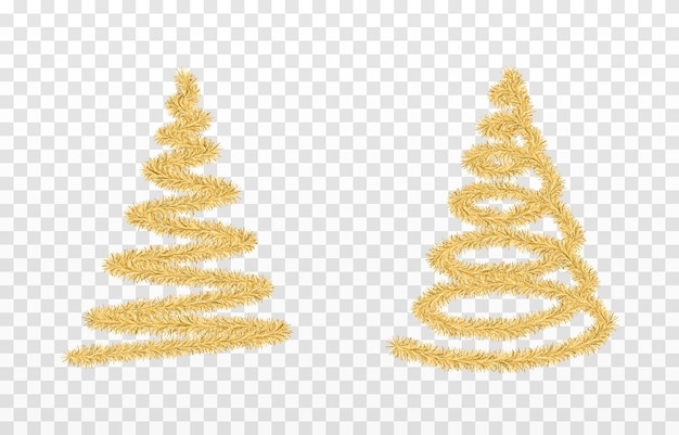 Vector kerst klatergoud. Gouden klatergoud png, gouden slinger png, decorelement. Klatergoud png.