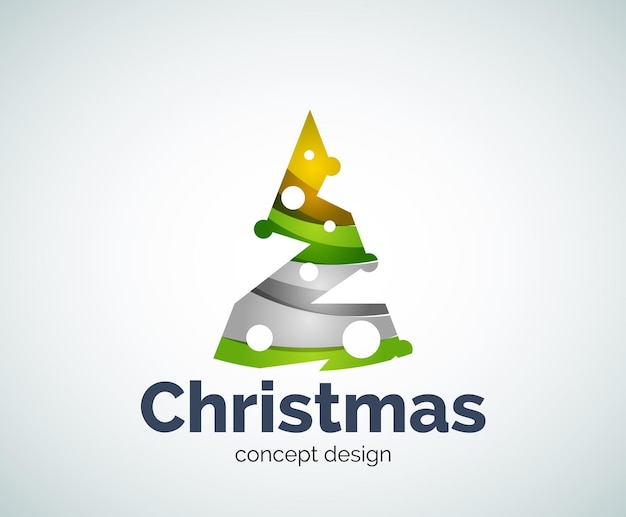 Vector kerstboom logo sjabloon