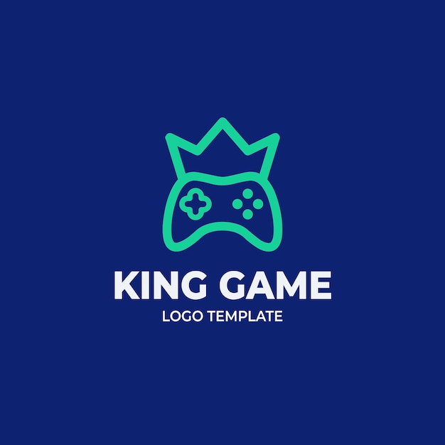 Vector vector king game logo design template