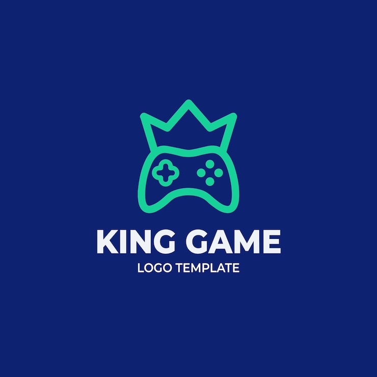 Vector vector king game logo ontwerp template