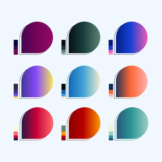 vector kit of gradients colors