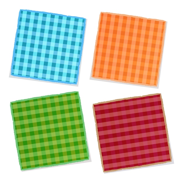 Vector vector kitchen towel or tablecloth with chequered
