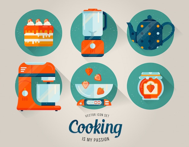 Vector kitchenware icons