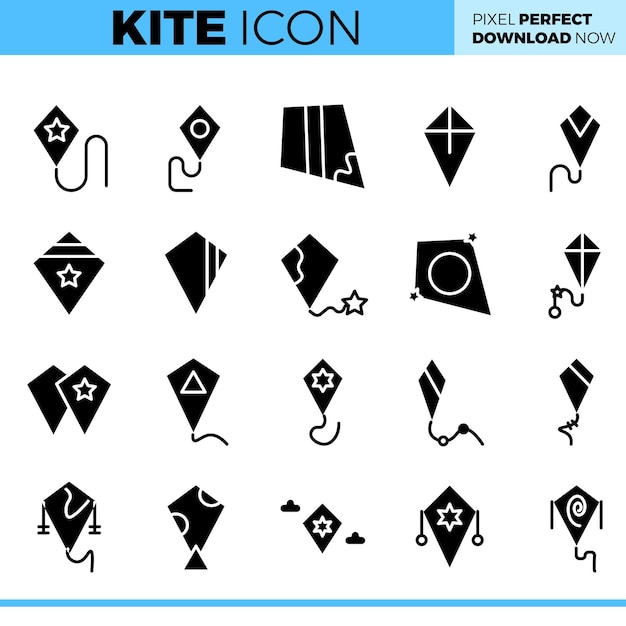 Vector vector kite icon set