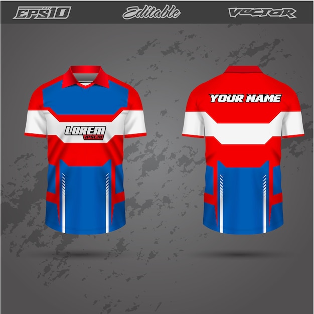 Vector kleding sport kleding ontwerpen sjabloon bewerkbaar