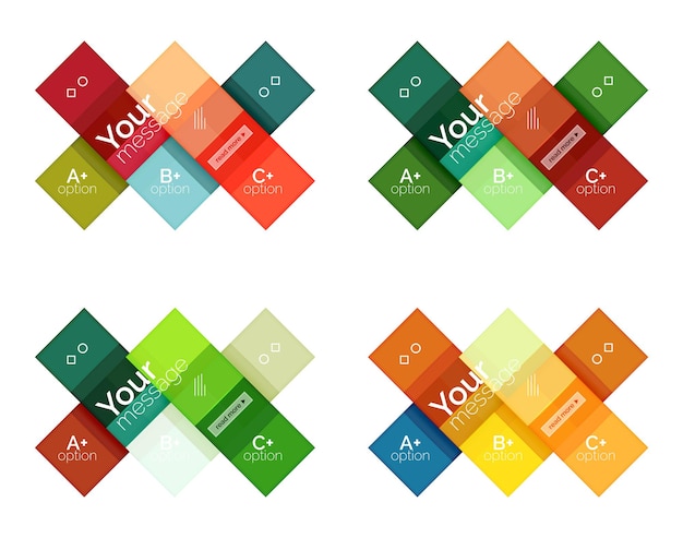 Vector kleur strepen infographics sjablonen met voorbeeldoptie tekst geïsoleerd op wit Geometrische zakelijke abstracte lijn achtergrond voor workflow layout diagram nummeropties of webdesign
