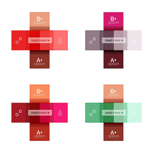 Vector kleur strepen infographics sjablonen