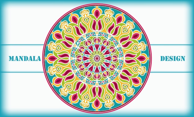 Vector kleurrijk mandalaontwerp Etnisch ornamentontwerp