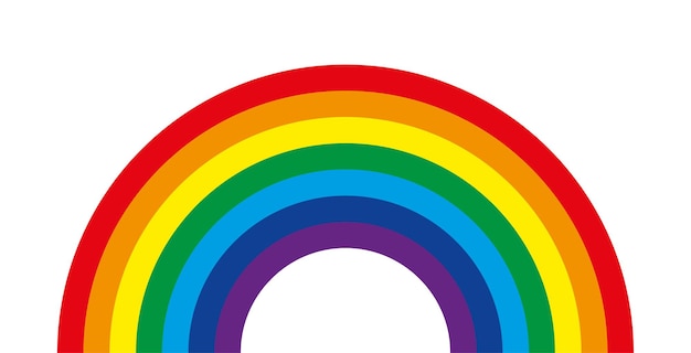 Vector kleurrijk regenboogsymbool of logo op witte achtergrond
