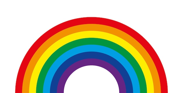 Vector kleurrijk regenboogsymbool of logo op witte achtergrond