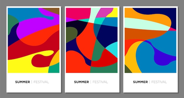 Vector kleurrijke abstracte achtergrond voor het zomerfestival 2023