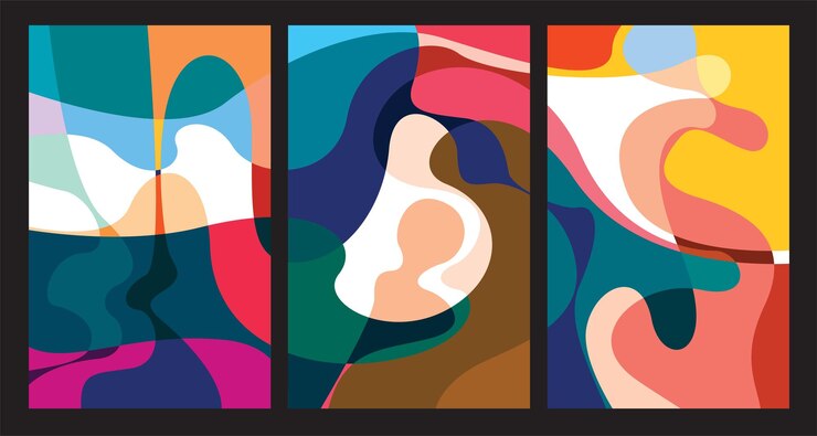 Vector kleurrijke abstracte psychedelische vloeistof en vloeibare achtergrondpatroon