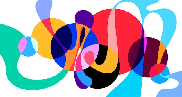 Vector kleurrijke abstracte psychedelische vloeistof en vloeistof achtergrondpatroon