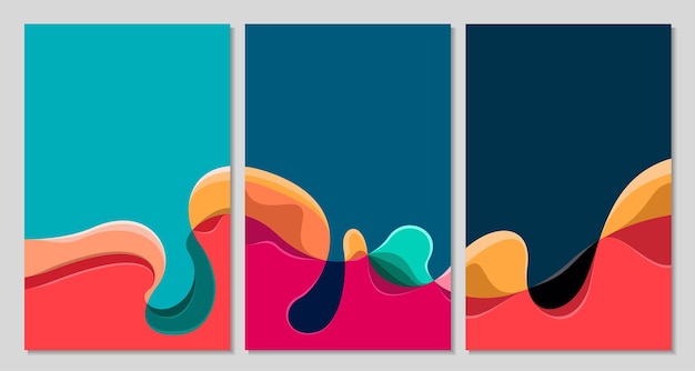 Vector kleurrijke abstracte vloeibare en vloeibare achtergrond modern minimalistisch voor de zomer