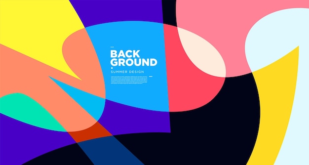 Vector kleurrijke abstracte vloeiende achtergrond voor zomerfestival 2023