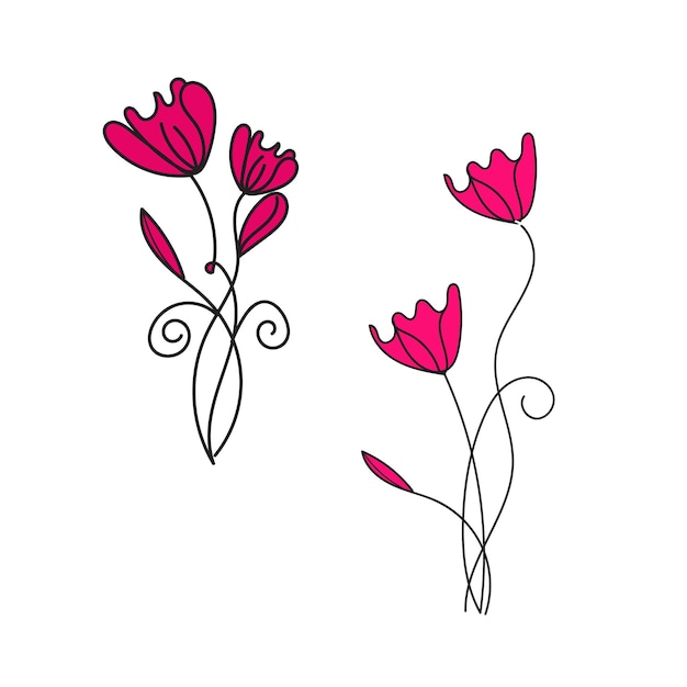 vector kleurrijke bloemen