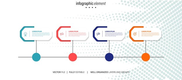 Vector kleurrijke gegevens infographic met details