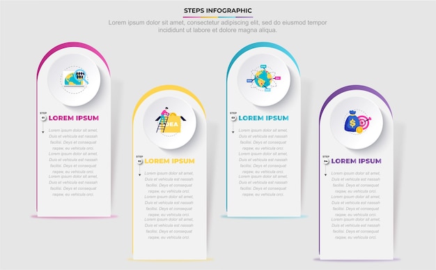 Vector kleurrijke info graphics voor uw zakelijke presentaties