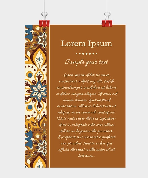 Vector kleurrijke mandala achtergrond met prachtig design decoratieve en decoratieve patroonbrochure